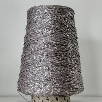 COTTON LUREX; 95% хлопок, 5% люрекс; 400м/100гр; Шнурок; цвет: серо-лиловая нить , люрекс серебро
