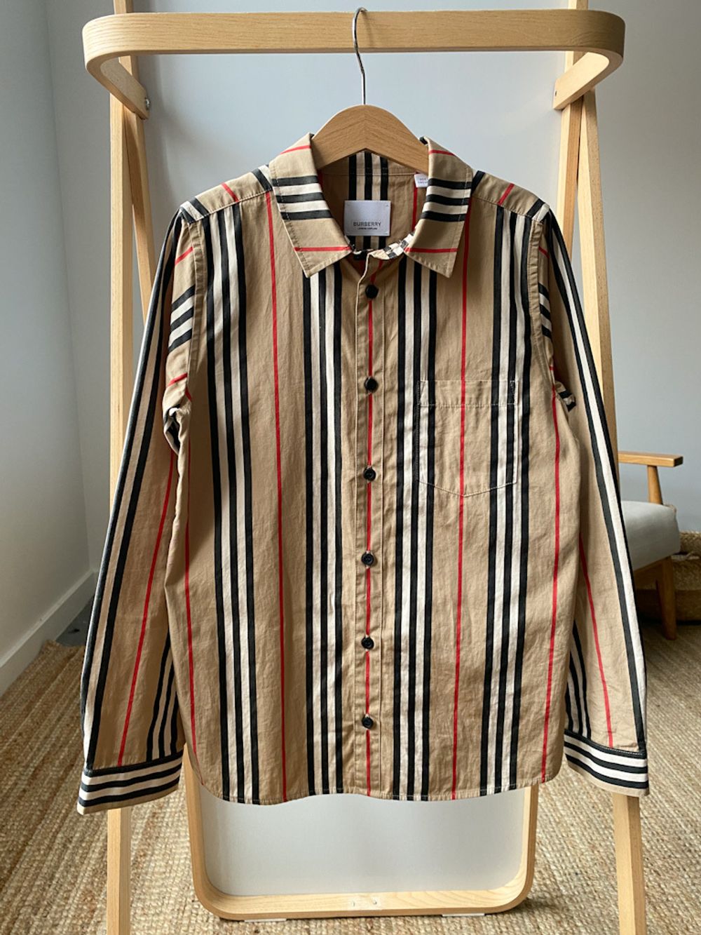 Хлопковая рубашка Burberry, 140