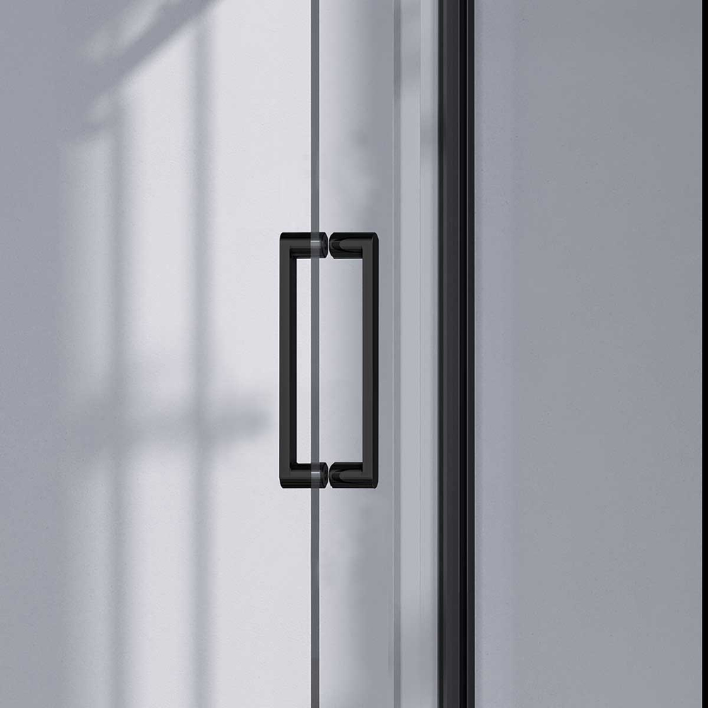 Душевой уголок Комо-Н (Como-N) Vincea VSR-4CN8012CLB, 1200*800, черный, стекло прозрачное