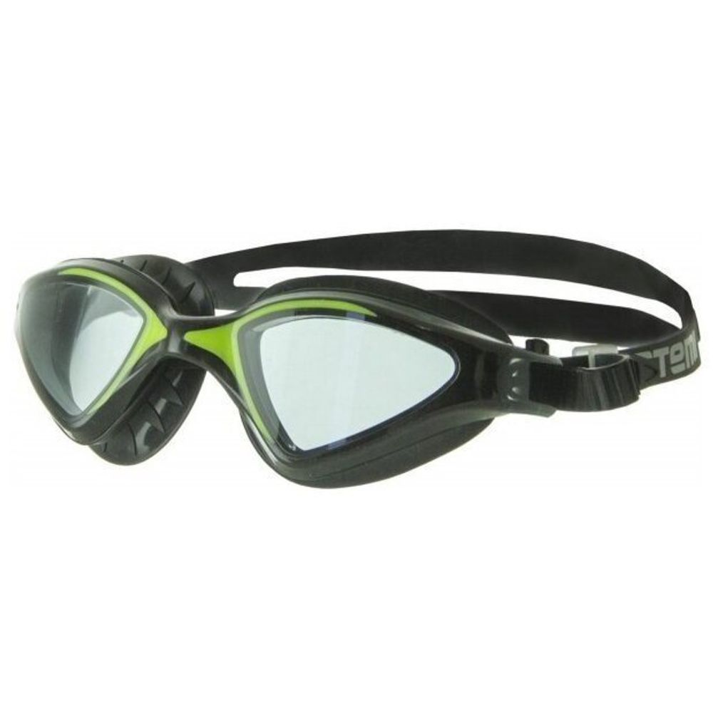 Очки для плавания Atemi, силикон (чёрный/салатовый), N8503