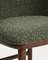 Барный стул Ciselia из темно-зеленого шенилла с ножками из ясеня в отделке орех