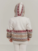 Кофта вязаная на молнии с капюшоном и карманом