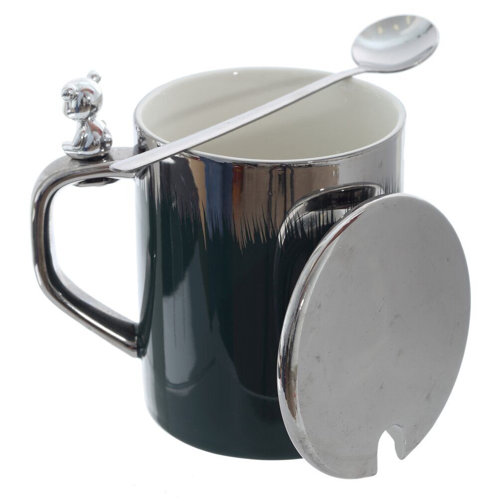 GAEM Кружка с крышкой и ложкой, 330 мл, L12 W8 H12,5 см, 4в.