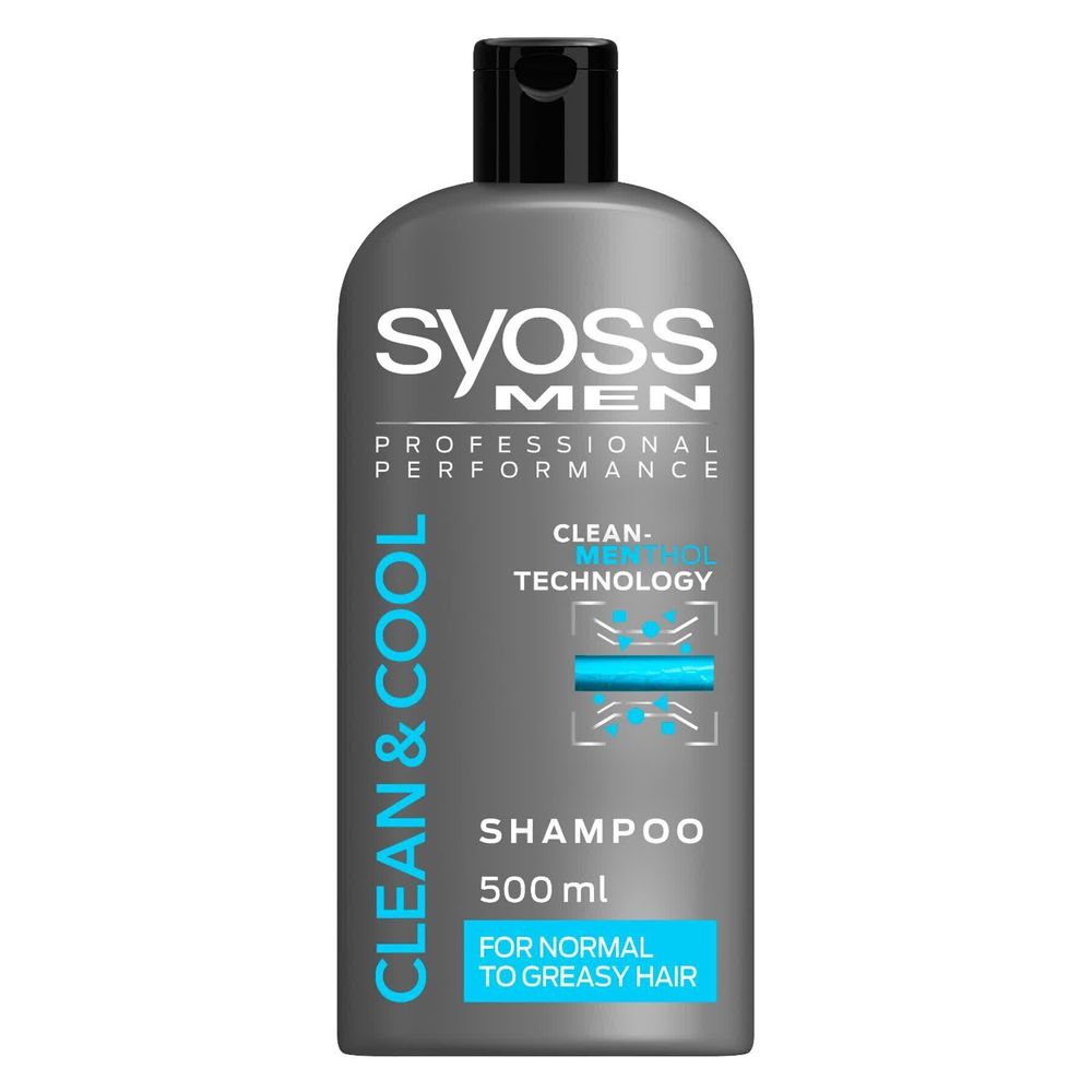 Шампунь Syoss Men Clean &amp; Cool для нормальных и жирных волос 500 мл