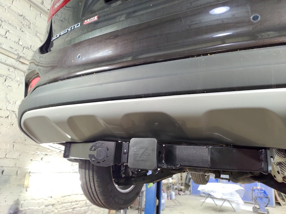 Фаркоп под квадрат для Kia Sorento Prime / Hyudai Santa Fe IV, c 2014 г., Бизон.FA 0230-E