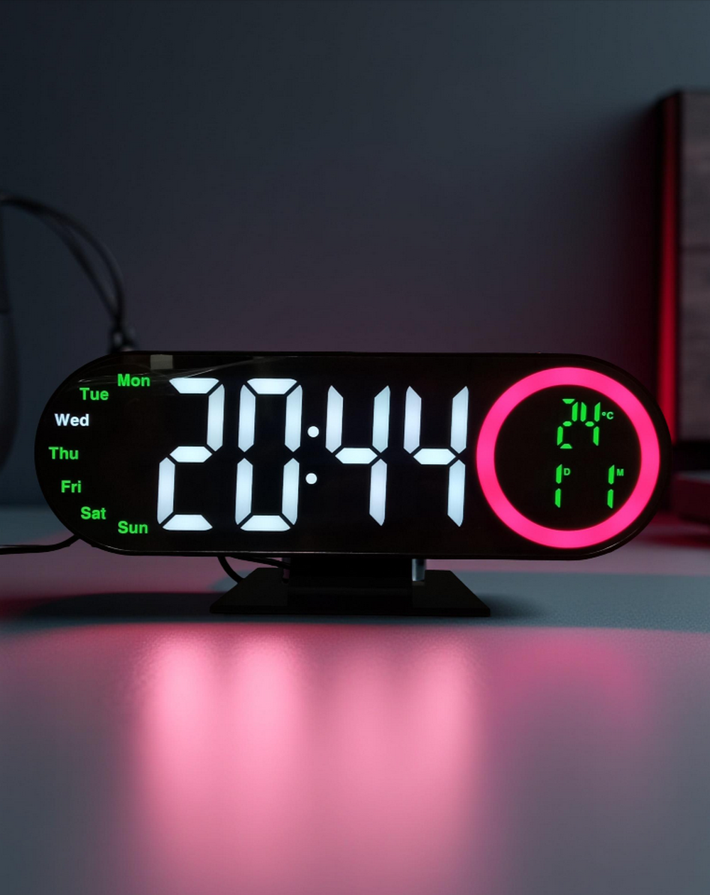 Часы-будильник настольные Gaosiio DS-3827LW BLACK