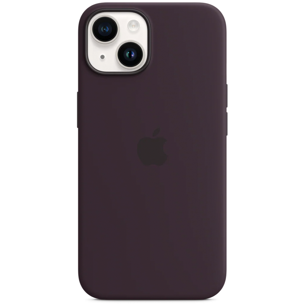 Силиконовый чехол с поддержкой MagSafe Apple Silicone Case для iPhone 14, Elderberry (Черничный)