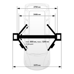 WDK-522/380 Подъемник двухстоечный с нижней синхронизацией 4 тонны, одност. разбл., 380В