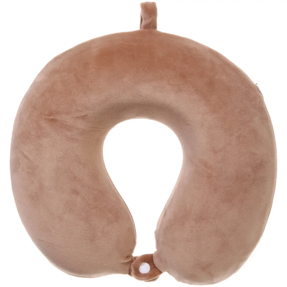 Подушка дорожная «TRIP - Comfort», мемори-эффект, цвет кофе с молоком