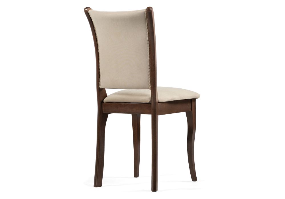 Деревянный стул Санати сливочный раф / темный орех