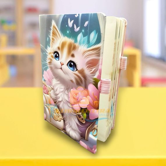 Bloknot \ Блокнот \ Notebook Cute Moon Eyes Kitten