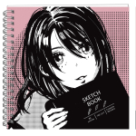 Скетчбук 195х195 80л на гребне "Милая художница (Эксклюзив)" (Эксмо)