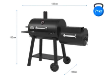 Угольная и дровяная гриль-коптильня Broil King Regal Offset 400