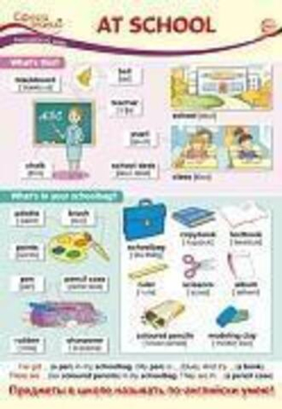 Плакат А3 At School (В школе)