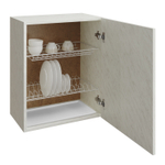шкаф навесной кухонный с сушкой 50 белый мрамор