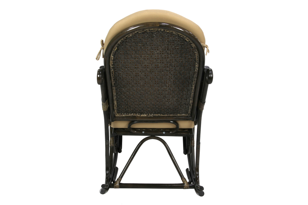 Кресло-качалка Garden story Сантьяго (1кор.+мягк.эл.) каркас коричневый, сиденье бежевое)