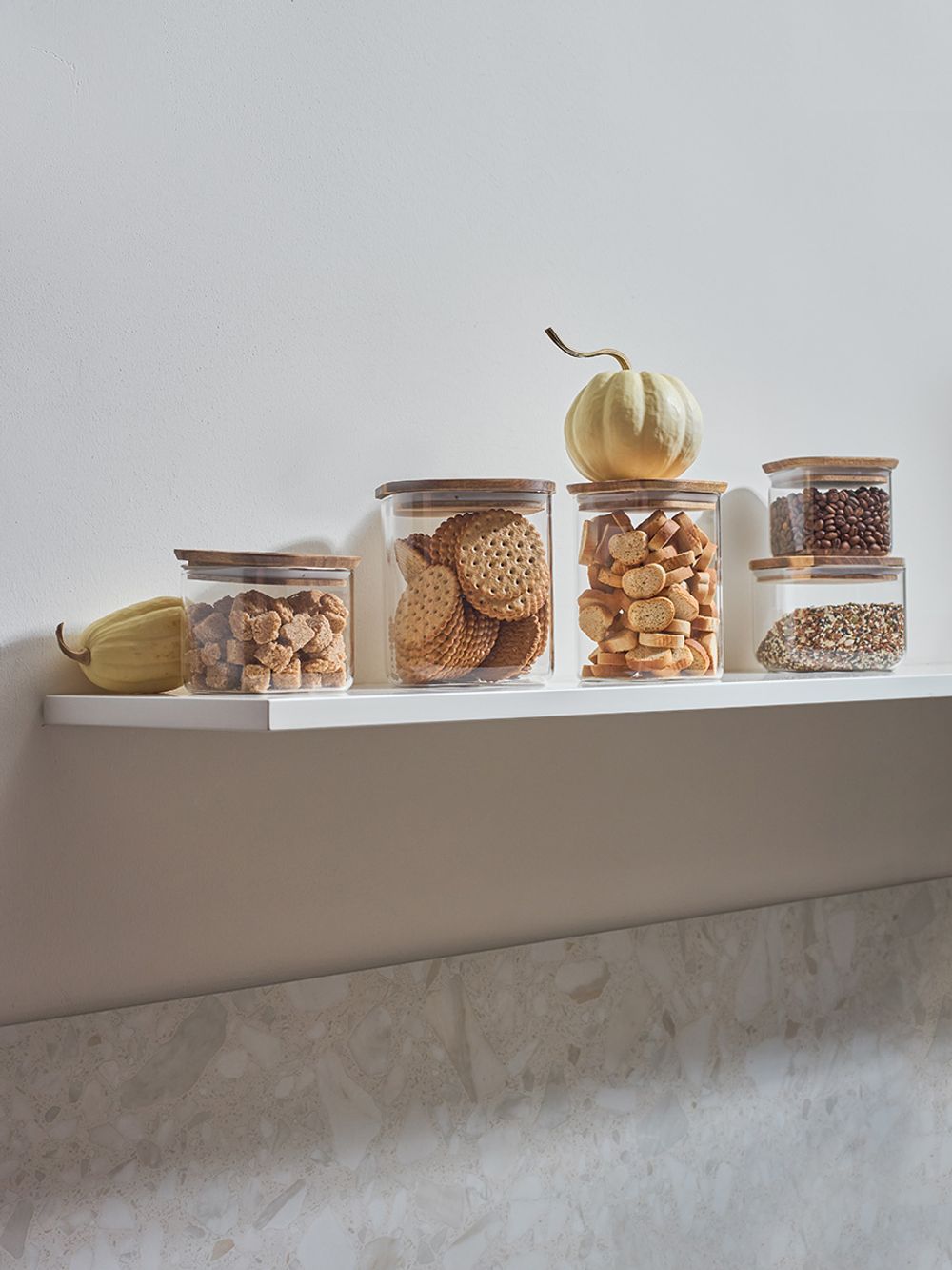 Банка для хранения квадратная Glass Acacia, 1,5 л