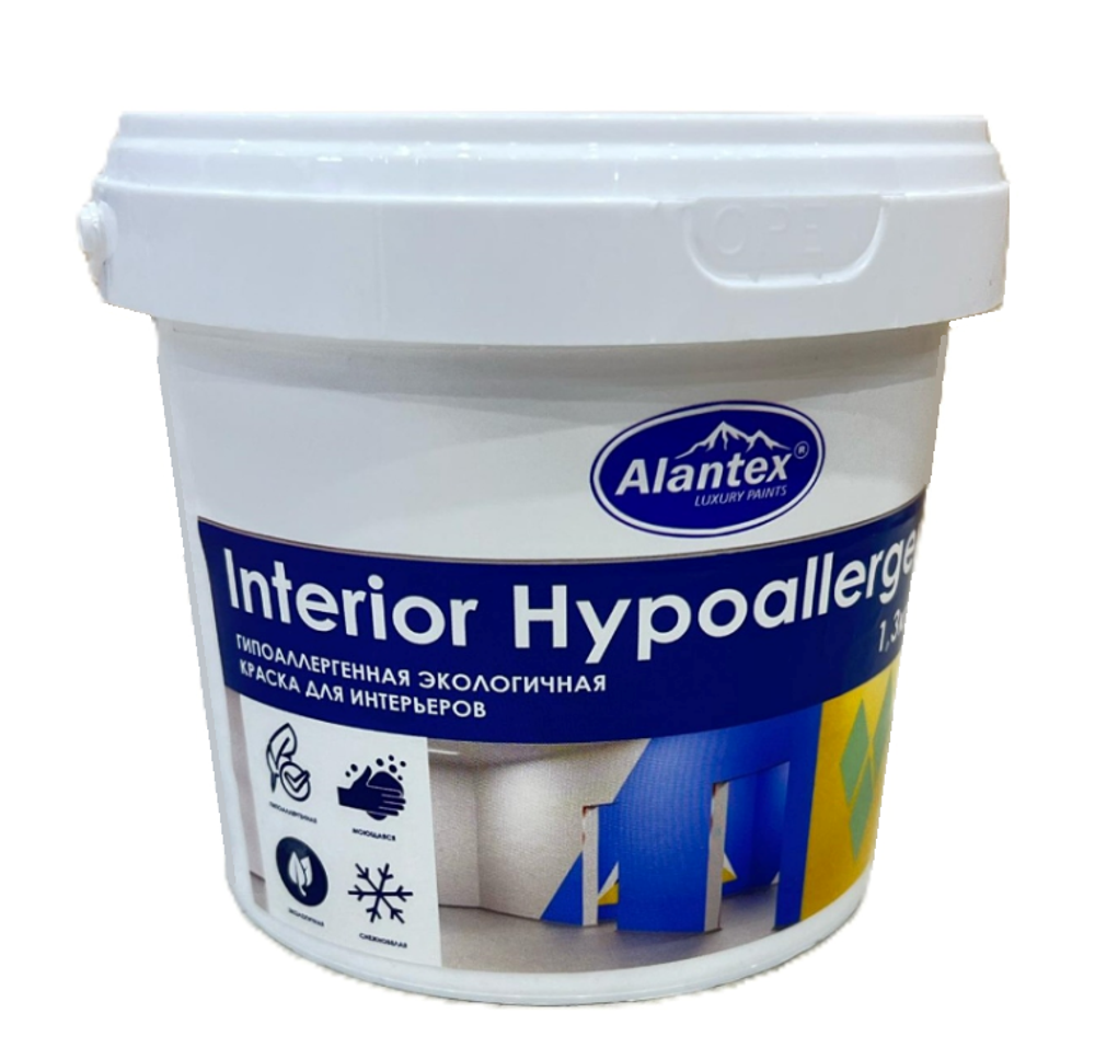 КРАСКА ALANTEX INTERIOR HYPOALLERGENIC  1,3 КГ  (4870233517103)