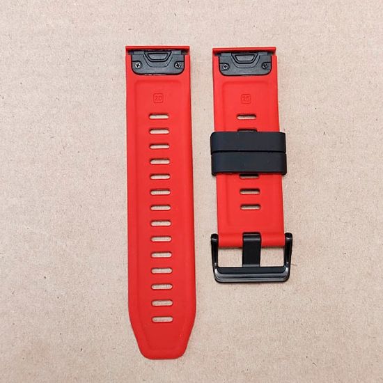 Ремешок силиконовый двухцветный 26 мм для Garmin Fenix 7x/6x/5x/5x plus/3, Descent, Tactix, Enduro, D2,  Instinct 2X
