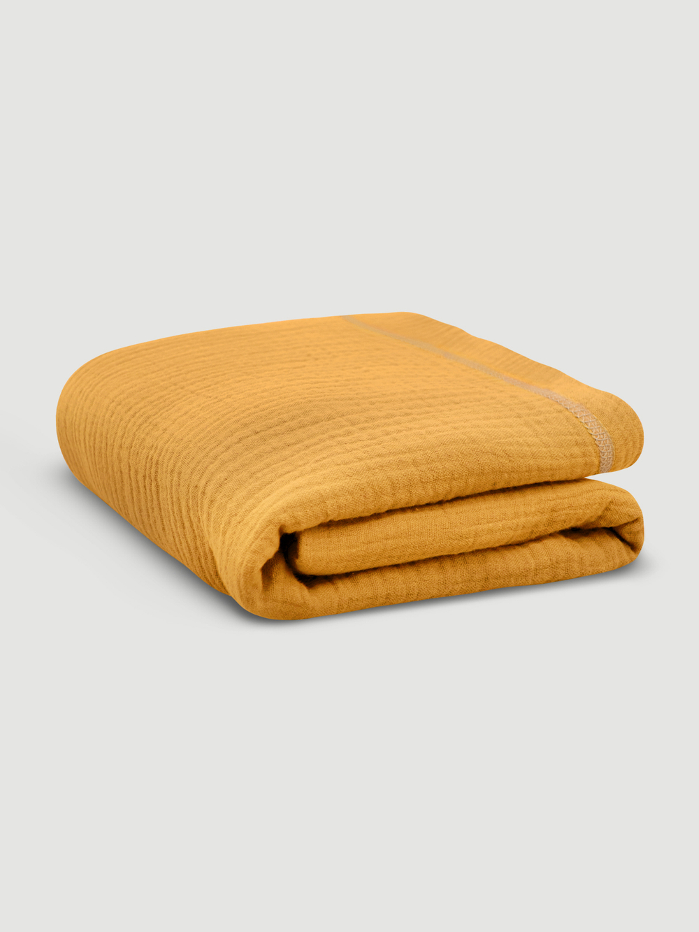 Плед-пелёнка Mjölk Mustard из муслинового хлопка