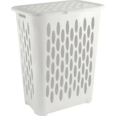 Корзина для белья Keeplex Light с откидной крышкой 37л 42,2х51,5см белое облако