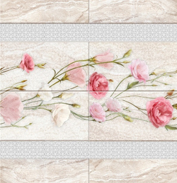 Панель ПВХ 3D с глиттером Эста  2700х250 мм