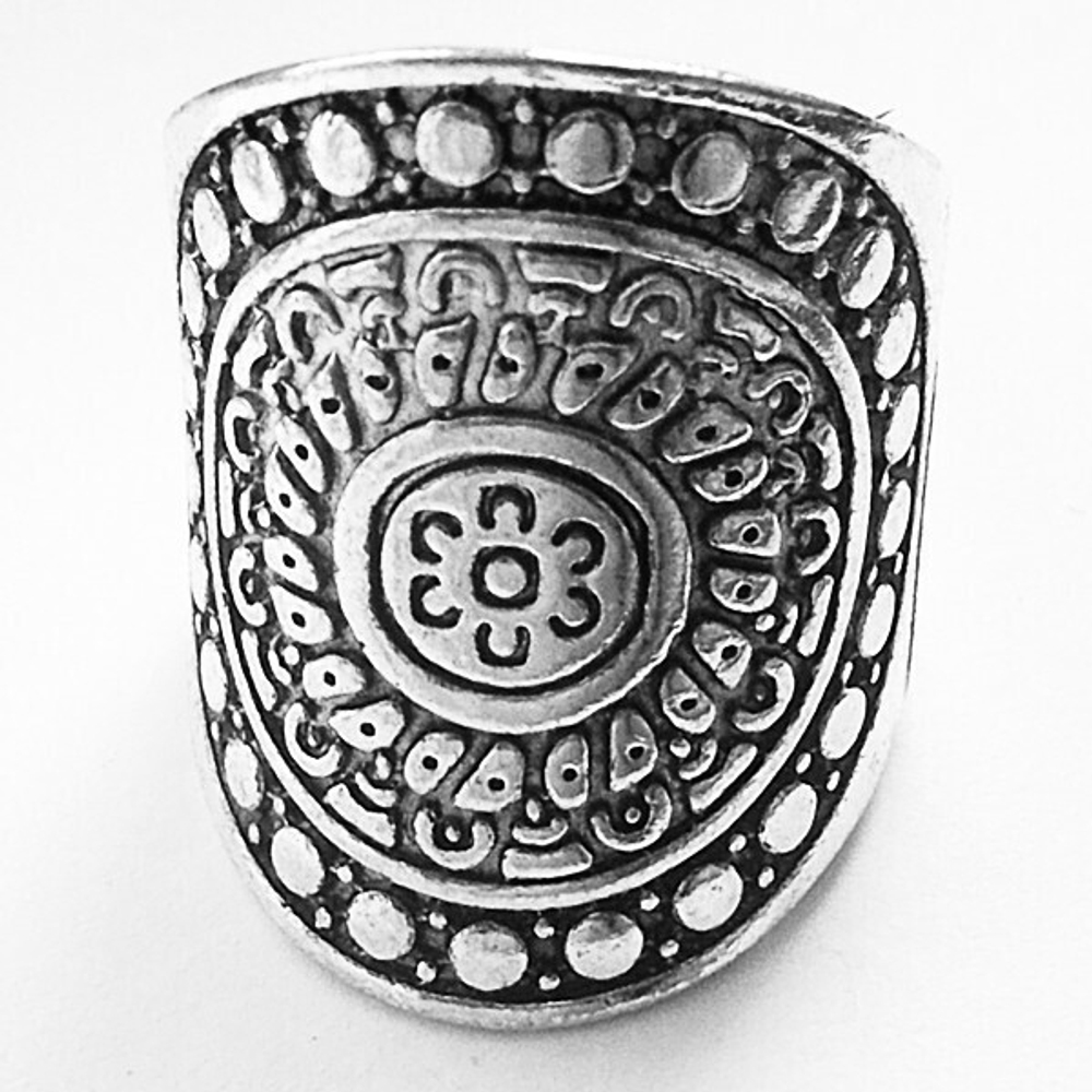 Набор колец (4 шт.) "Тибет" под черненное серебро. Цена за набор.