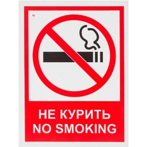 Знак безопасности ЗАПРЕЩАЕТСЯ КУРИТЬ! V51 200х150