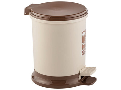Ведро 7л с педалью (бежевый)