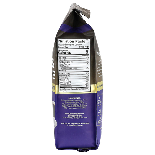 VitaCup, Focus Mushroom Coffee, молотый, средней темной обжарки, 284 г (10 унций)