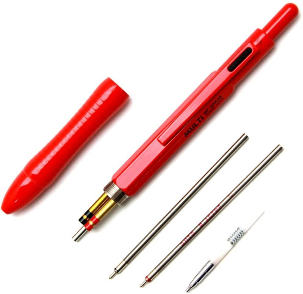Многофункциональная ручка 2+1 Ohto MULTI MF-20K3A Gloss RED