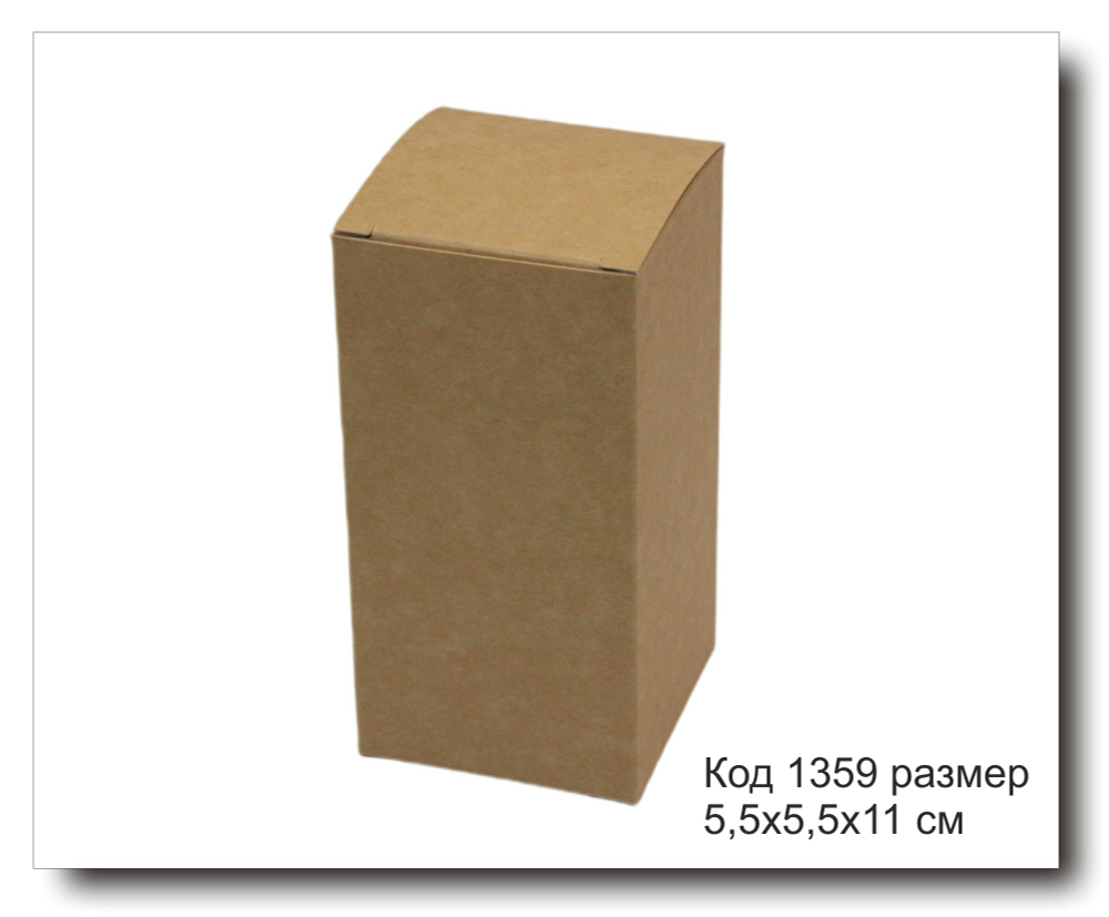 Коробка Код 1359 размер 5,5х5,5х11 см крафт картон