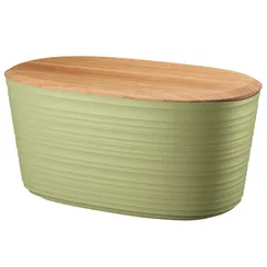 Хлебница с бамбуковой крышкой tierra, 10 л, светло-зеленая