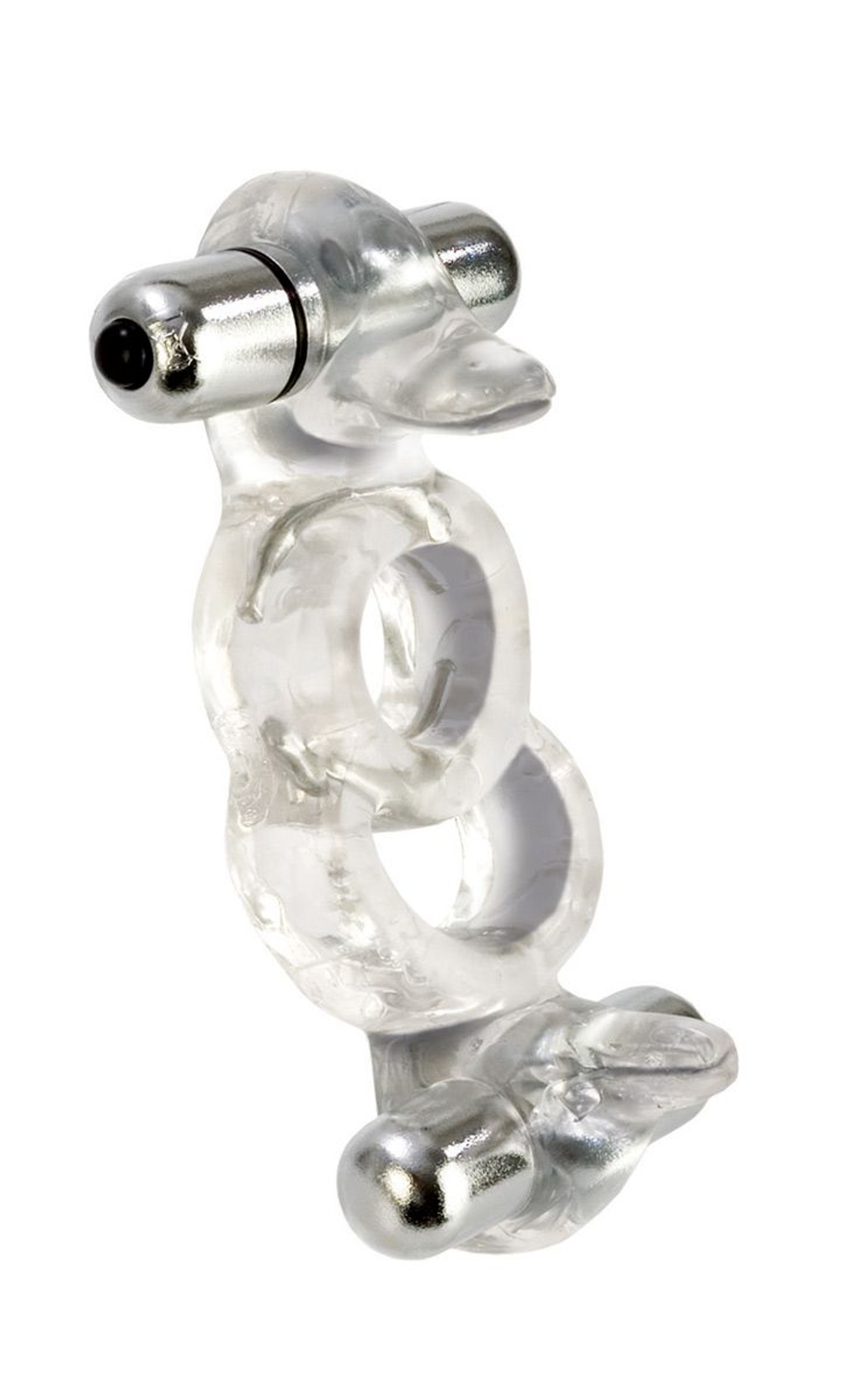 Кольцо на пенис 4 удовольствия в одном (Цвет: прозрачный)