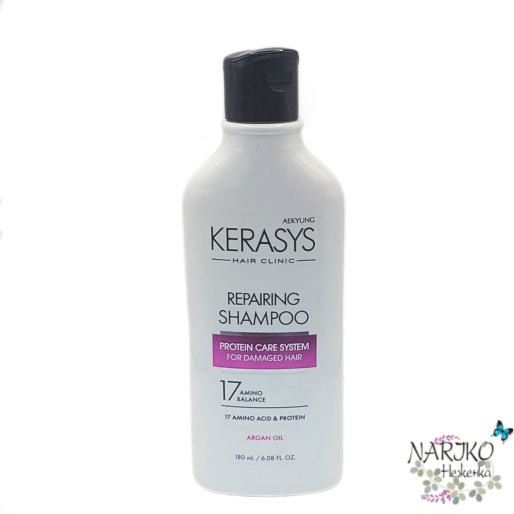 Шампунь для повреждённых волос восстанавливающий KeraSys Hair Clinic Repairing Shampoo, 180 мл.