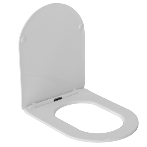 Сиденье для унитаза  WAVE MERIDIAN дюропласт, микролифт БЕЛЫЙ глянец