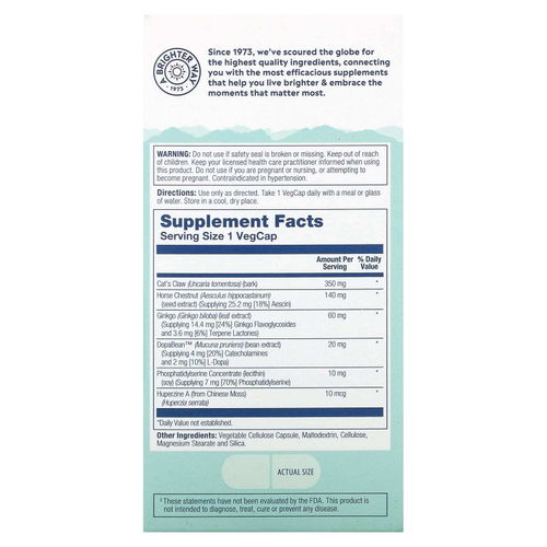 Solaray, SharpMind, улучшает работу мозга, 60 капсул