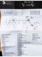 Катушка рыболовная безынерционная Black Widow 3000 (7+1BB)