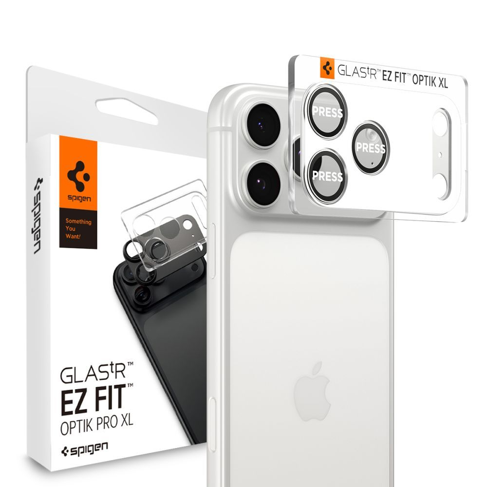 Стекло камеры Spigen optik pro XL GLAS.TR ”EZ FIT” для iPhone 17 PRO MAX SILVER