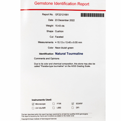 Кольцо с Турмалином Параиба и Бриллиантами, R0070-33/2