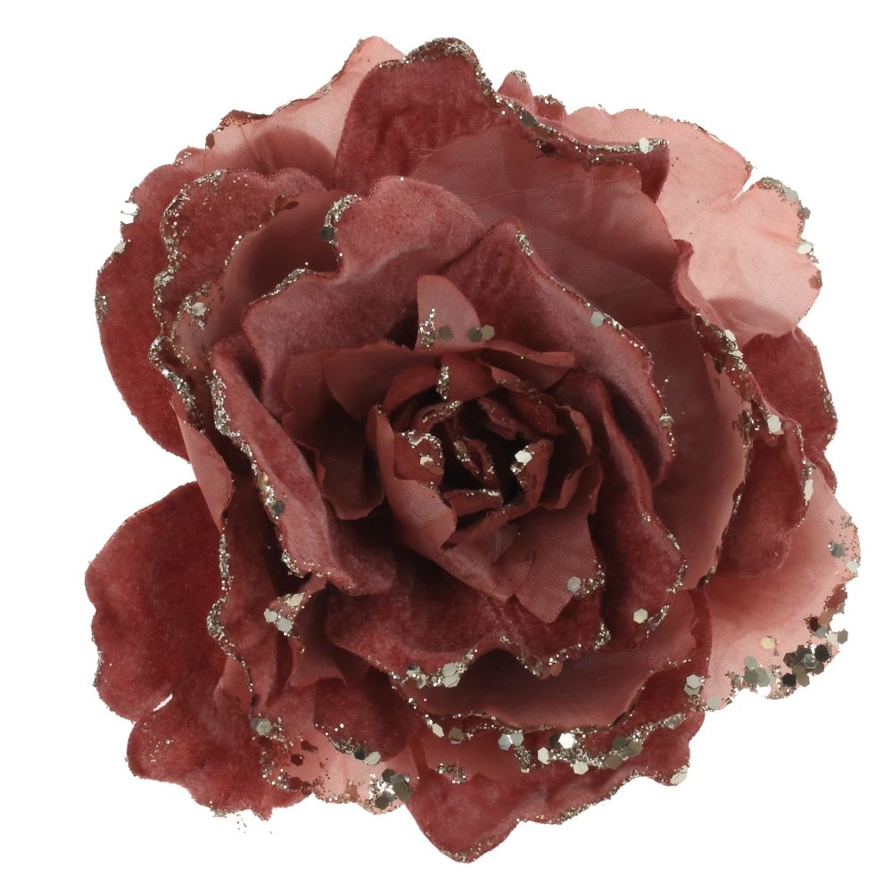 GAEM Цветок искусственный "Роза" (на клипсе), L15 W15 H13 см