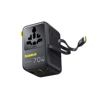 Зарядное устройство Baseus EnerCore CG11 Universal Travel 2AC+2U+2C+Retractable-C 70W