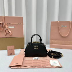 Miu Miu Leather Top-Handle Bag 18 cm