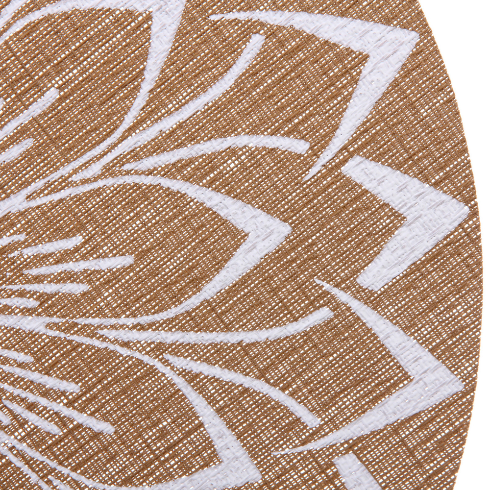 Салфетка на стол 38см плетеная «Афина» белый цветок