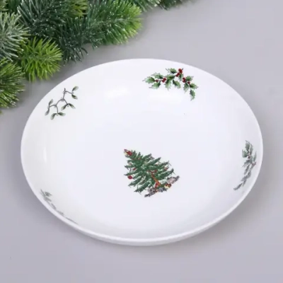 Тарелка керамическая «Ёлочка» 20,5*4,5см