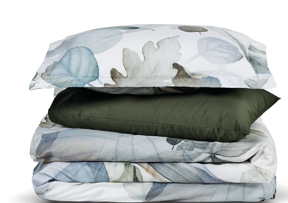 Простыня 180х200х45 Hamam Flying Leaves оливковая