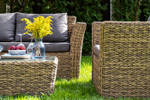 "Капучино Сингл" лаунж-зона из искусственного ротанга (гиацинт), цвет соломенный