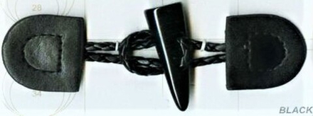 Застежка-клевант №1299, цв.черный (FA 121)