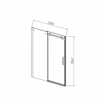 Душевая дверь Vincea Como-N 130 VDS-4CN130CL стекло прозрачное/профиль хром