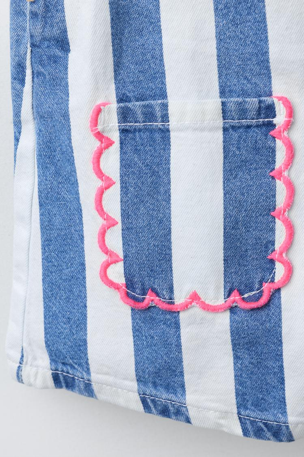 ZARA КОРОТКИЙ КОМБИНЕЗОН В ВОЛНИСТУЮ ПОЛОСКУ, СИНИЙ